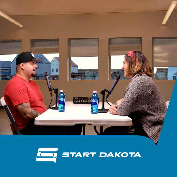 David Clifford and Brienne Maner talking on the Start Dakota Podcast